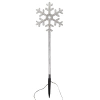 Set of 4 Large Multi Coloured Snowflake Pathfinder Stake Lights