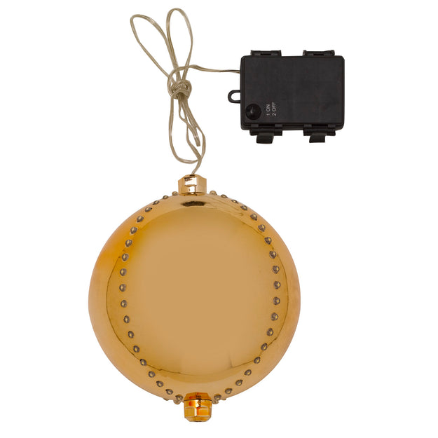 Hanging Gold Meteor Shower Digital LED Lit Bauble