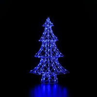 1m White Rattan Dickensian Tree with 150 Colour Changing LEDs