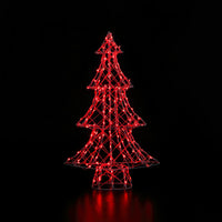 1m White Rattan Dickensian Tree with 150 Colour Changing LEDs