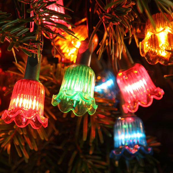 80 LED Canterbury Bell Multi Coloured Retro Fairy Lights