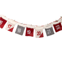 Christmas Advent Calendar Fabric Pocket Garland