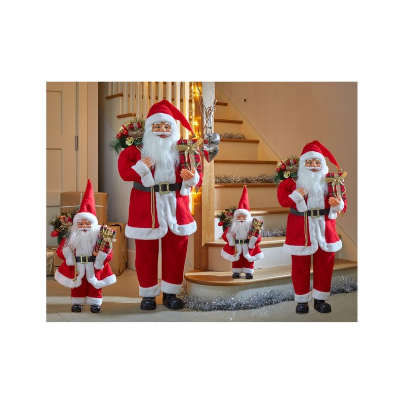 1.1m Luxury Giant Standing Santa with Red Suit Display