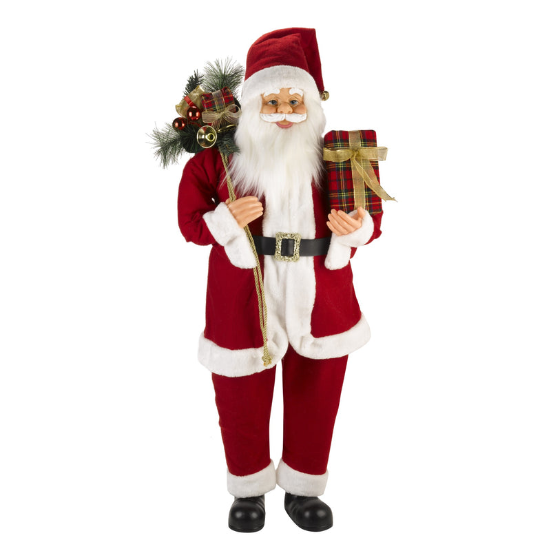 1.1m Luxury Giant Standing Santa with Red Suit Display