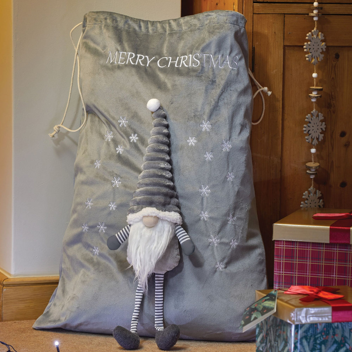 70cm Large Grey Gonk Present Sack