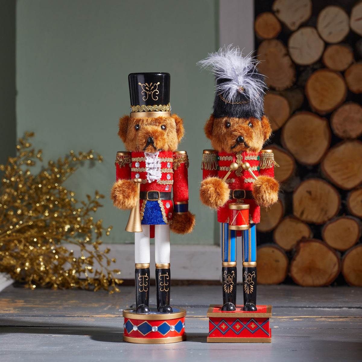 Large Luxury Drumming Bear Nutcracker Decoration
