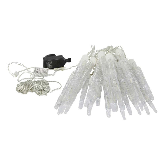 24 Chaser Icicle Lights with 72 White LED Lights