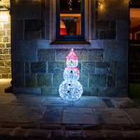 Large Outdoor Snowman Christmas Acrylic with Ice White LEDs