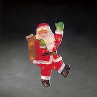 LED Santa with Presents Silhouette Window Display