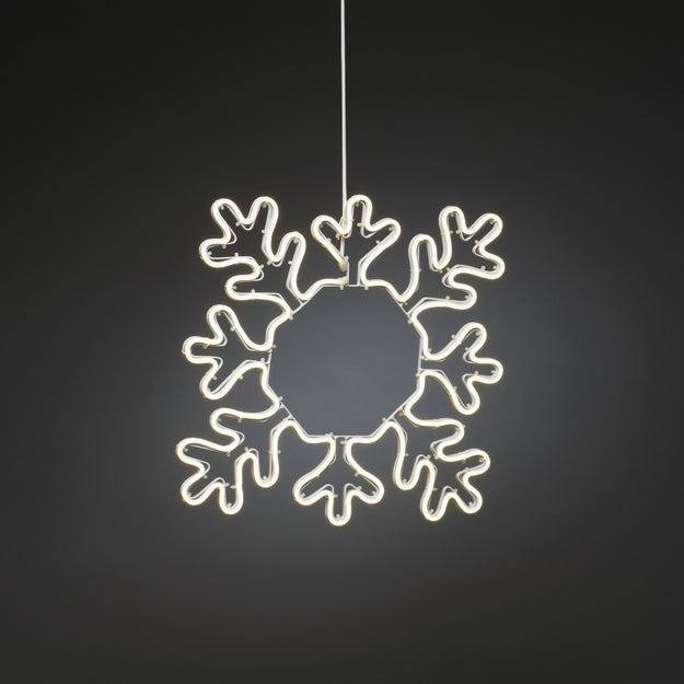 Snowflake Warm White Ropelight Silhouette