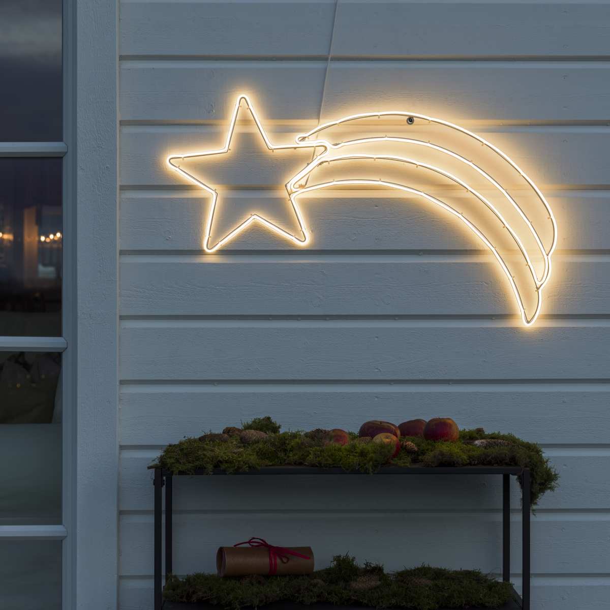 Shooting Star Warm White Ropelight Silhouette