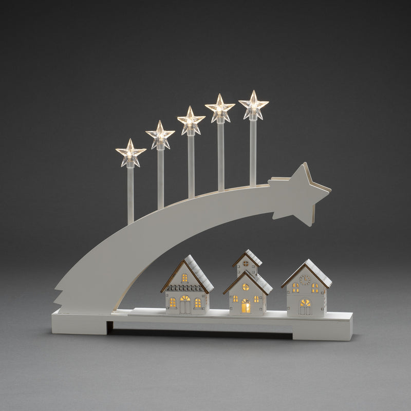 Christmas Shooting Star Wooden Silhouette Light
