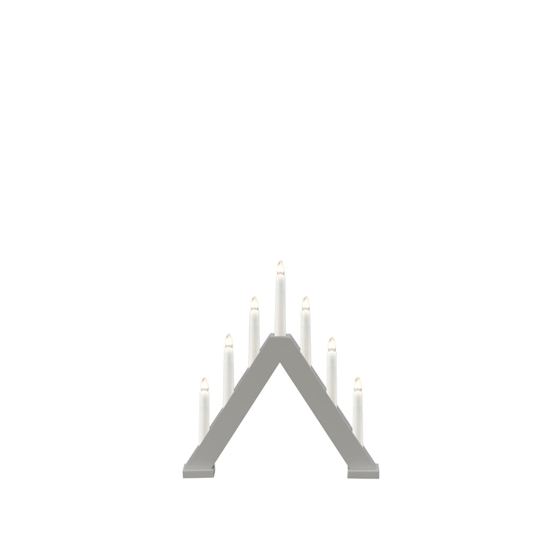 Matt Grey 7 Bulb Window Candle Bridge