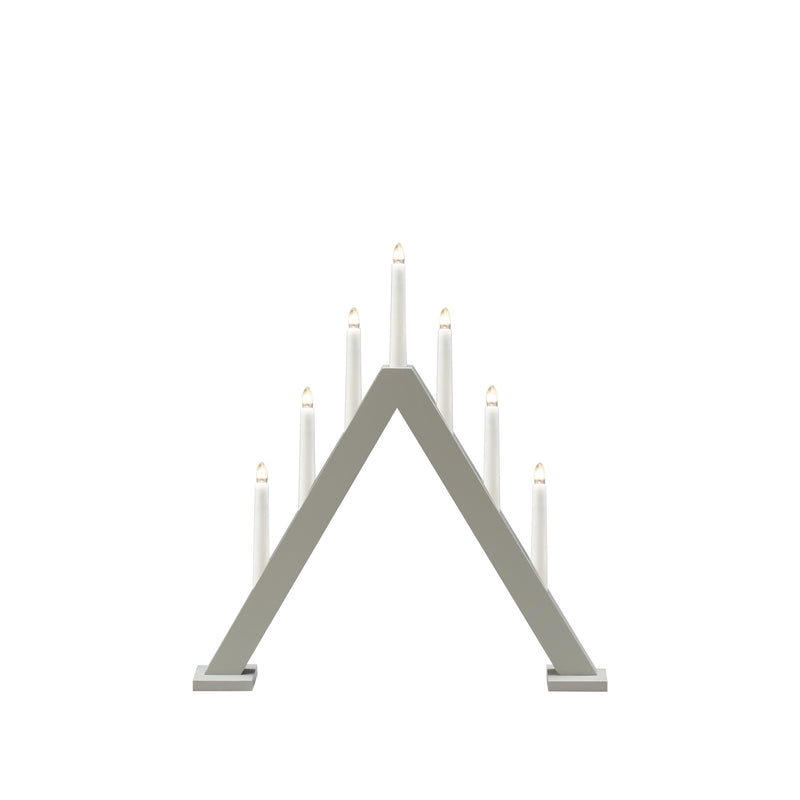 Matte Grey 7 Bulb Window Candle Bridge