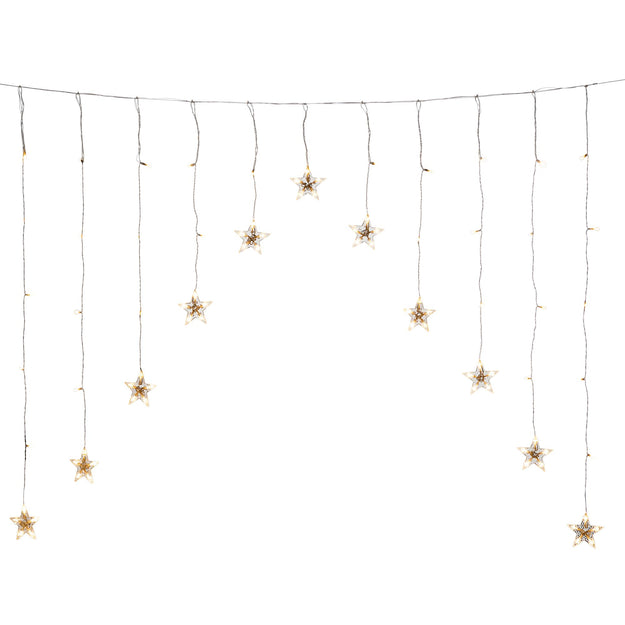 1.4m 12 Stars V Curtain Window Light with 85 Warm White LEDs