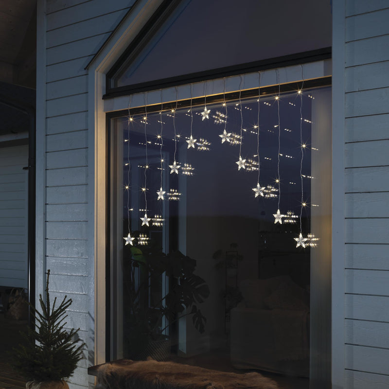 1.4m 12 Stars V Curtain Window Light with 85 Warm White LEDs
