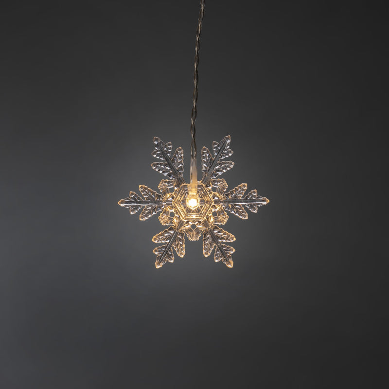 1.4m Hanging Snowflake Warm White LED Curtain Window Light