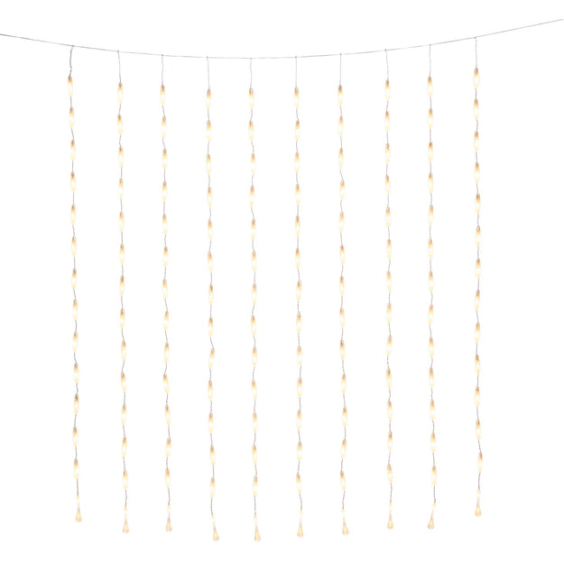 1.2m Crystal Drops Curtain Window Light with 140 Warm White LEDs