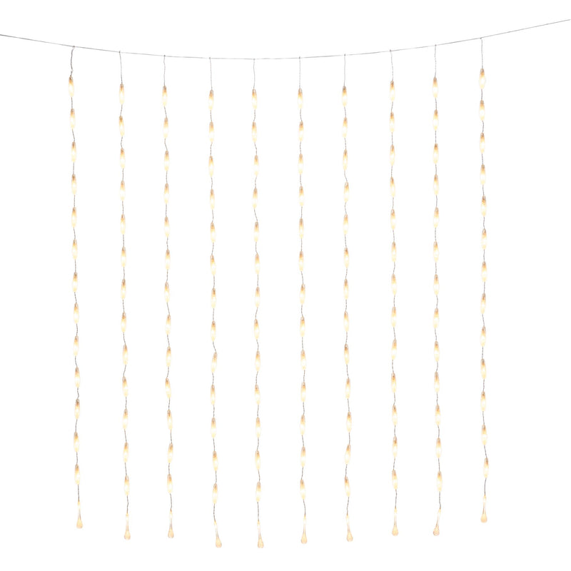 1.2m Crystal Drops Curtain Window Light with 140 Warm White LEDs