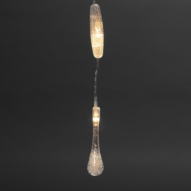 1.2m Crystal Drops Curtain Window Light with 140 Warm White LEDs