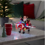 Fibre Optic Santa in Aircraft LED with Animated Christmas Message