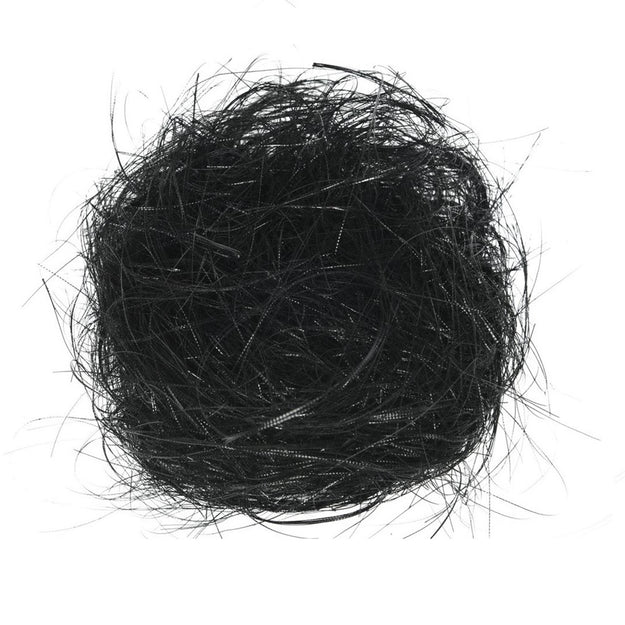 Black Tinsel Hair Tree Decoration