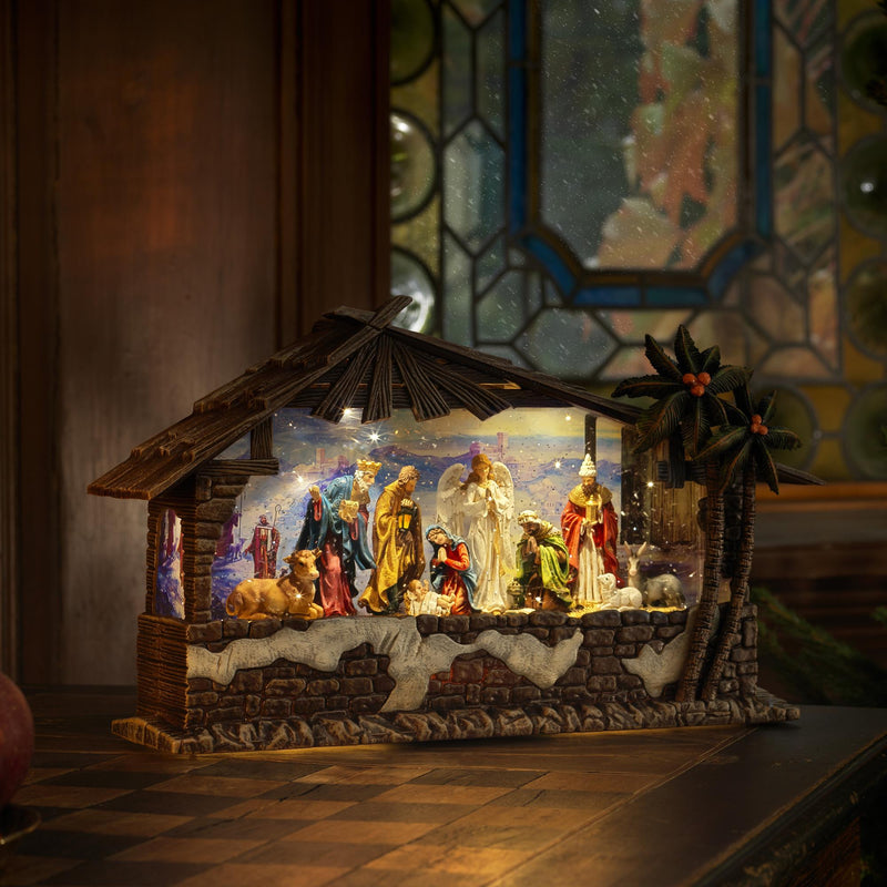 Nativity Magical Water Spinner Christmas Scene