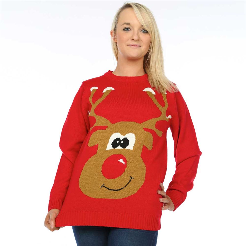 Reindeer Christmas Jumper Large