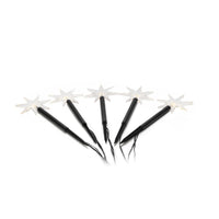 Set of 5 Warm White Star Stake Pathway Lights