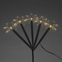 Set of 5 Warm White Star Stake Pathway Lights