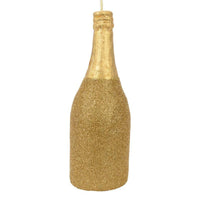 Giant 56cm Gold Glittered Champagne Bottle Indoor Display