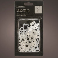 Pack of 24 Extra Large Gutter Hooks for Outdoor Christmas Lights