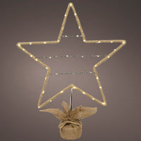 38cm Battery Operated Micro-LED Star Frame Decoration - 2