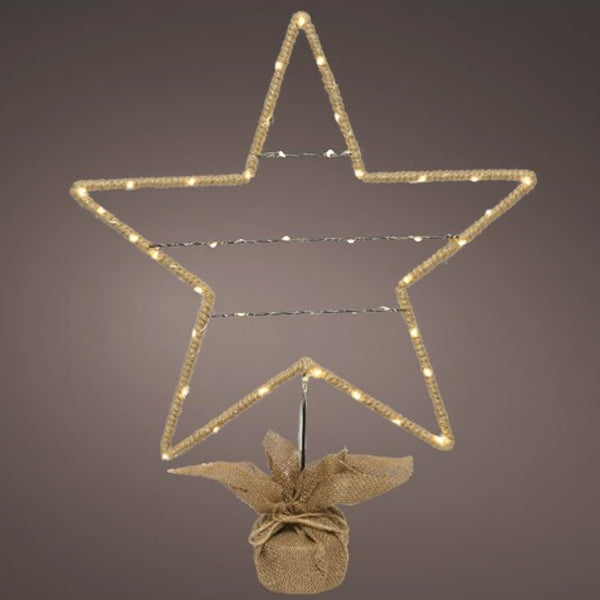 38cm Battery Operated Micro-LED Star Frame Decoration