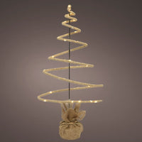 58cm Modern LED Lit Christmas Tree with Burlap Base - 2