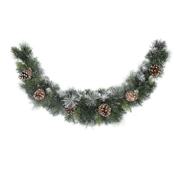 90cm Frosted Glacier Christmas Swag