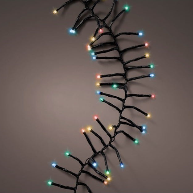 600 Battery Powered Multi Coloured Multi Action Cluster LED Lights