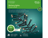 192 Multi Coloured Battery Operated LED Durawise Twinkling Compact Cluster Lights