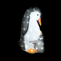 LED Acrylic Penguin with Baby Display Light
