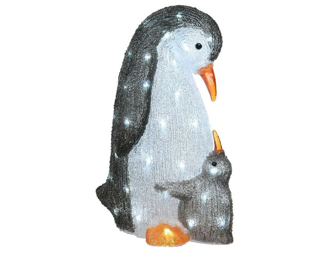 LED Acrylic Penguin with Baby Display Light