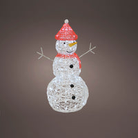 Large Outdoor Snowman Christmas Acrylic with Ice White LEDs