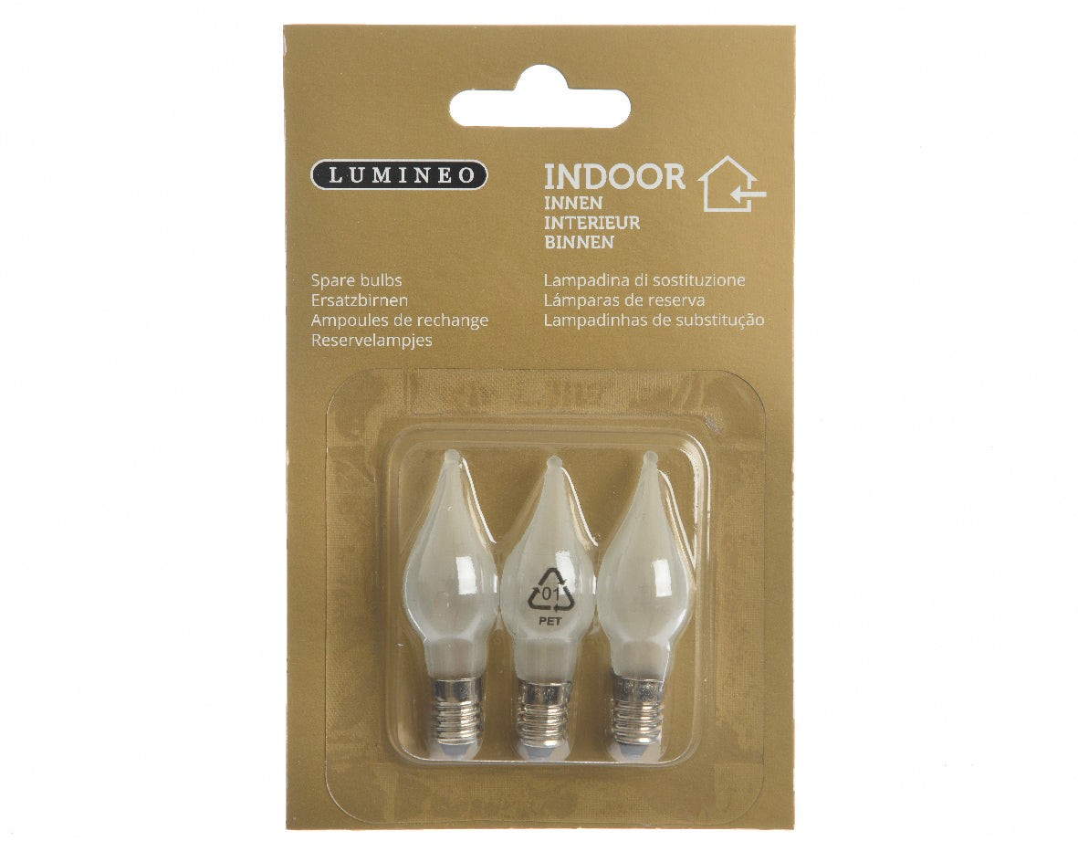 Lumineo Spare Window Candle Light White Matte Bulbs (490801/490832/499209)