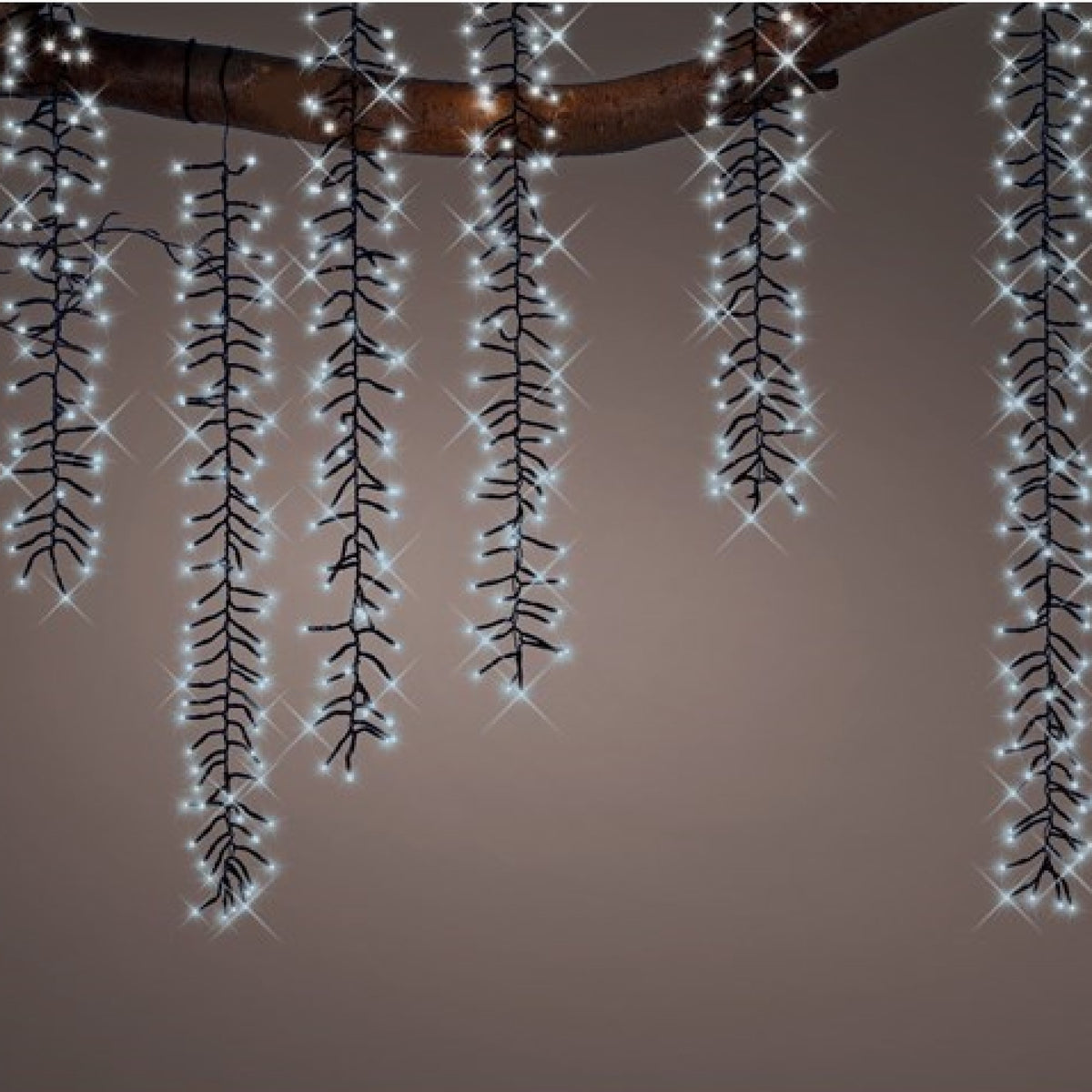 Set of 6 Cascading Cluster Digital Lights with 480 Cool White LEDs