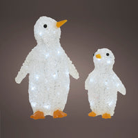 Soft Acrylic Mummy and Baby Penguin Set