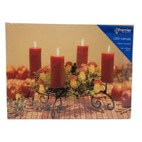 Christmas Candle Centrepiece Canvas with LED Lights