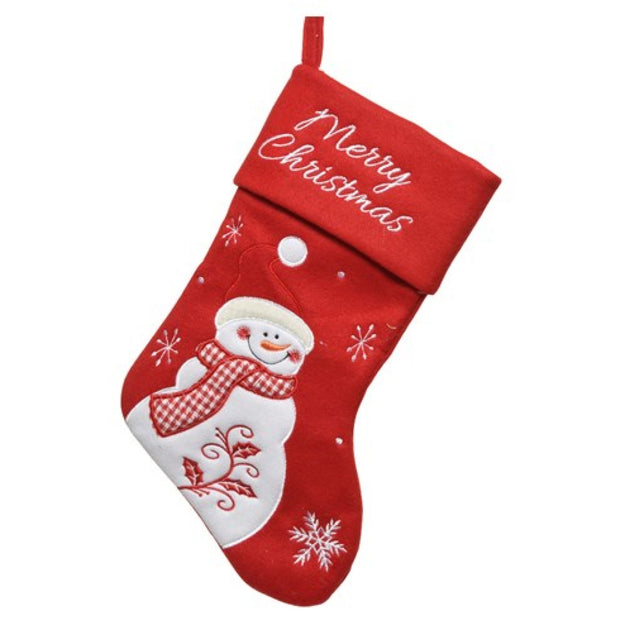 Merry Christmas Character Stocking Snowman Design
