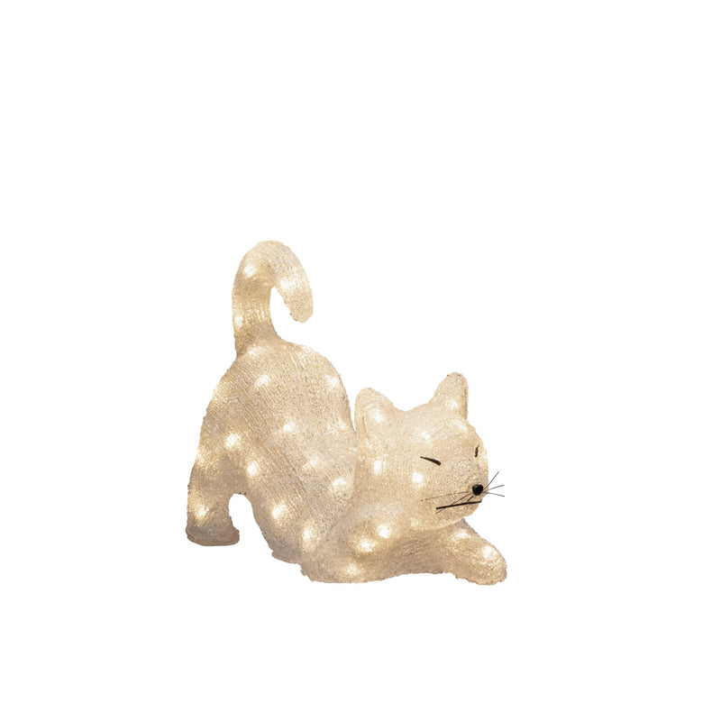 Acrylic Laying LED Lit Cat