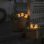 Set of 5 Pink Acrylic Pigs Lit with 40 Warm White LEDs