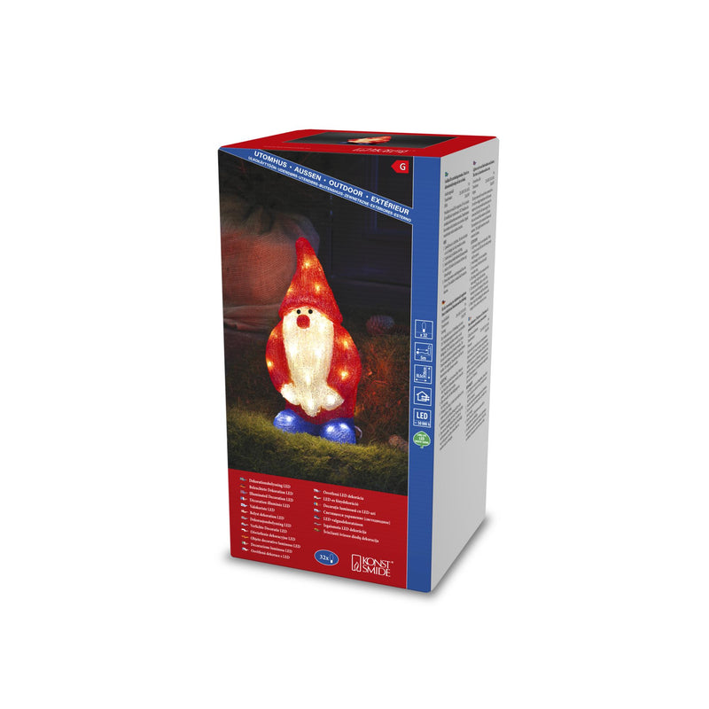 Large Standing Lit Acrylic Christmas Santa Gonk