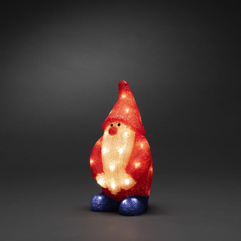 Large Standing Lit Acrylic Christmas Santa Gonk